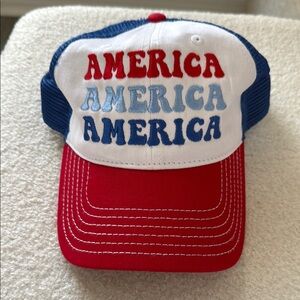 Red and Blue America Ball Cap